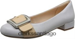 Clarks azul hielo zapatos de tacón bajo sin cordones para mujer clarks azules rosabella faye ZHDD041683 unisexo azul hielo azul