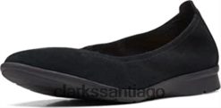 Clarks Bailarinas Clarks Jenette Easy de ante negro para mujer ZHDD049 mujer