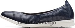 Clarks Bailarinas clarks jenette facilidad de mujer en piel azul marino ZHDD041392 mujer