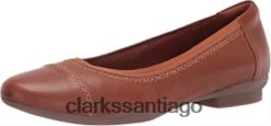 Clarks Bailarinas Clarks Sara Orchid de mujer de piel color caramelo ZHDD041658 mujer cuero caramelo