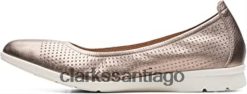 Clarks bailarinas jenette easy para mujer clarks metalizado cuero ZHDD042399 mujer