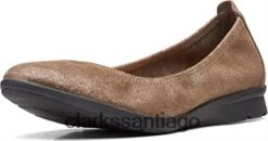 Clarks bailarinas jenette easy para mujer clarks peltre ante metalizado ZHDD0453 mujer