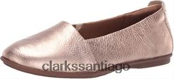 Clarks bailarinas un coral step de mujer en piel color oro rosa clarks ZHDD041212 mujer cuero de oro rosa