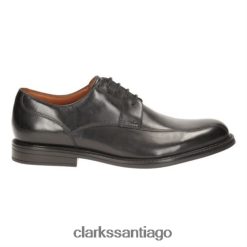 Clarks beckfield sobre cuero negro clarks ZHDD044463 hombres cuero negro