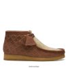 Clarks Bota clarks wallabee marrón/rojo ZHDD043640 hombres rojo marrón
