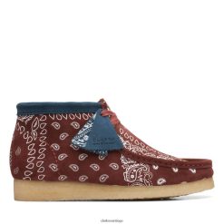 Clarks bota clarks wallabee roja ZHDD043616 hombres rojo