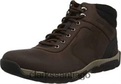 Clarks bota de media pantorrilla clarks grove hi ii de cuero marrón para hombre ZHDD041907 hombres cuero marrón