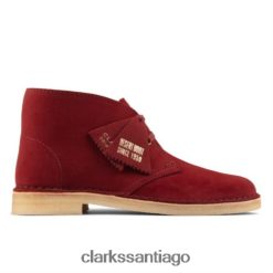 Clarks bota desierto cereza gamuza clarks ZHDD044174 mujer ante cereza