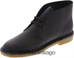 Clarks Botas chukka clarks bushacre 3 de cuero negro para hombre ZHDD0416 hombres cuero negro