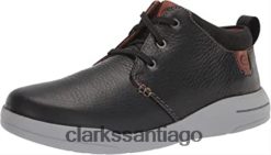 Clarks Botas chukka de media caña Driftway de Clarks de cuero negro para hombre ZHDD041131 hombres cuero negro