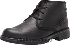 Clarks botas chukka impermeables morris peak para hombre de cuero caído negro de clarks ZHDD041855 hombres