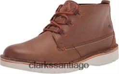 Clarks botas chukka mid eastford para hombre de cuero tostado oscuro clarks ZHDD041294 hombres cuero bronceado oscuro