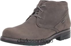 Clarks botas chukka morris peak impermeables para hombre cuero gris clarks ZHDD041510 hombres cuero gris