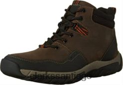 Clarks botas chukka wallbeck top para hombre cuero marrón clarks ZHDD042335 hombres cuero marrón