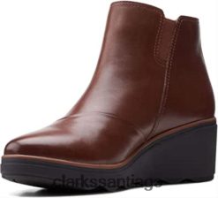 Clarks botas clarks mahoga ny de cuero para mujer mazy eastham charol negro ZHDD041201 mujer cuero caoba