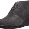 Clarks Botas de combate Clarks Hazen Charm de ante gris para mujer ZHDD041561 mujer gamuza gris