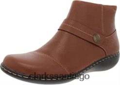 Clarks botas de moda clarks ashland pine para mujer de cuero color canela oscuro ZHDD04103 mujer cuero bronceado oscuro