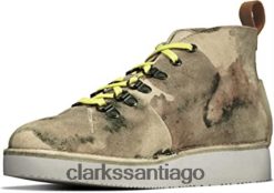 Clarks botas de montaña nala de camuflaje blanco para mujer clarks ZHDD041196 mujer camuflaje blanco roto