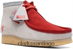 Clarks botas wallabee originales para hombre rojo gris vcy combi rojo/gris clarks ZHDD0420 hombres rojo gris
