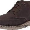 Clarks botín medio vanek para hombre de piel marrón oscuro clarks ZHDD041998 hombres cuero marrón oscuro