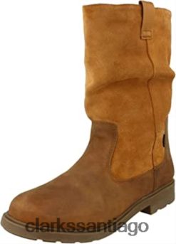 Clarks Botines niña astrol rise k de cuero marrón tostado clarks ZHDD041481 niños cuero marrón tostado cuero tostado