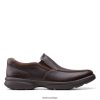 Clarks Brown Tumb Bradley Step Clarks ZHDD043452 hombres tumba marrón
