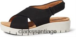 Clarks chanclas un karely sun negras para mujer clarks ZHDD04108 mujer nubuck negro