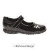 Clarks charol negro clarks trixi candy inf e fit ZHDD044667 niños charol negro