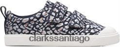 Clarks ciudad brillante niño textil lona 0 azul clarks ZHDD04391 niños