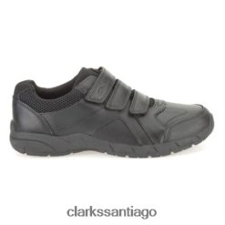 Clarks clarks air learn jnr g fit cuero negro ZHDD044908 niños cuero negro