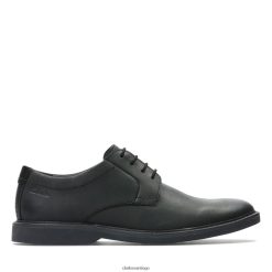 Clarks clarks atticus lt encaje cuero negro ZHDD043492 hombres cuero negro