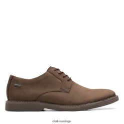 Clarks clarks atticus lt lo gore-tex nobuck marrón oscuro nobuck marrón oscuro ZHDD045482 hombres nubuck marrón oscuro