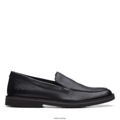 Clarks clarks atticuslt borde cuero negro ZHDD043522 hombres cuero negro