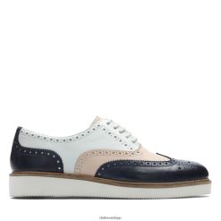 Clarks clarks baile brogue azul marino ZHDD043335 mujer Armada