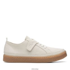 Clarks clarks barleigh de cuero blanco ZHDD043107 mujer cuero blanco