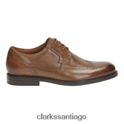Clarks clarks beckfield limit cuero tostado ZHDD044462 hombres cuero marrón