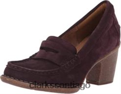 Clarks clarks berenjena gamuza mujer carleta belle ZHDD041449 mujer ante berenjena