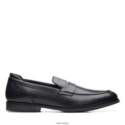Clarks clarks bradish facilidad cuero negro ZHDD043501 hombres cuero negro