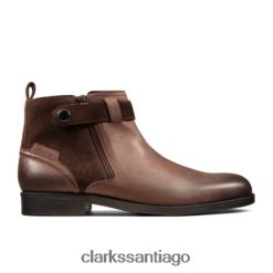 Clarks clarks brocton zip cuero marrón ZHDD044362 hombres cuero marrón