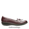 Clarks clarks burdeos cuero ashland bubble ZHDD043985 mujer cuero burdeos