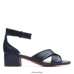 Clarks clarks caroleigh rise cuero azul marino ZHDD043402 mujer cuero azul marino