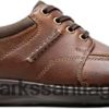 Clarks clarks cotrell caminar zapatos de cuero tabaco ZHDD042448 unisexo