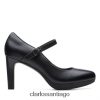 Clarks clarks cuero negro ambir brillo ZHDD043968 mujer cuero negro