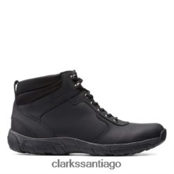 Clarks clarks cuero negro grove hi ii ZHDD044369 hombres cuero negro