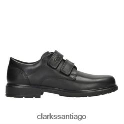 Clarks clarks cuero negro remi pace jnr f fit ZHDD044881 niños cuero negro