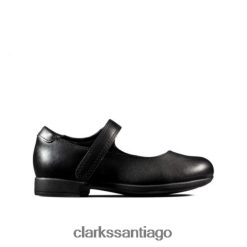 Clarks clarks cuero negro scala pure inf f fit ZHDD044656 niños cuero negro