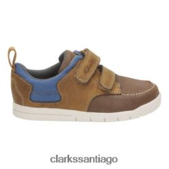 Clarks clarks cuero tostado grado walk fst f fit ZHDD044844 niños cuero marrón