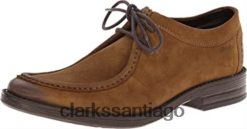 Clarks clarks cuero tostado hombre delsrise ZHDD042608 hombres cuero marrón
