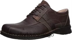 Clarks clarks de cuero aceitoso marrón espace oxford para hombre ZHDD04574 hombres cuero aceitoso marrón