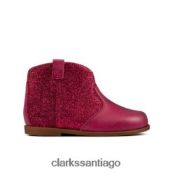 Clarks Clarks de cuero frambuesa Drew Dawn FST G Fit ZHDD044563 unisexo cuero frambuesa